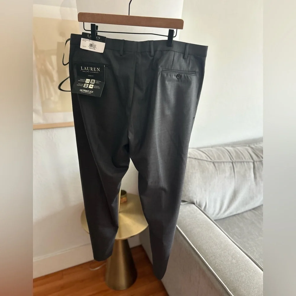 Lauren Ralph Lauren Gray Ultraflex Classic Fit Pants 40X30  Office Corporate